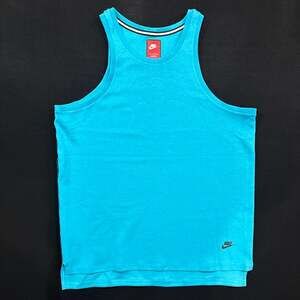 VTG Nike Rise 365 Tech Pack Running Tank Reflective Shirt 2XL- AQ6379 Blue